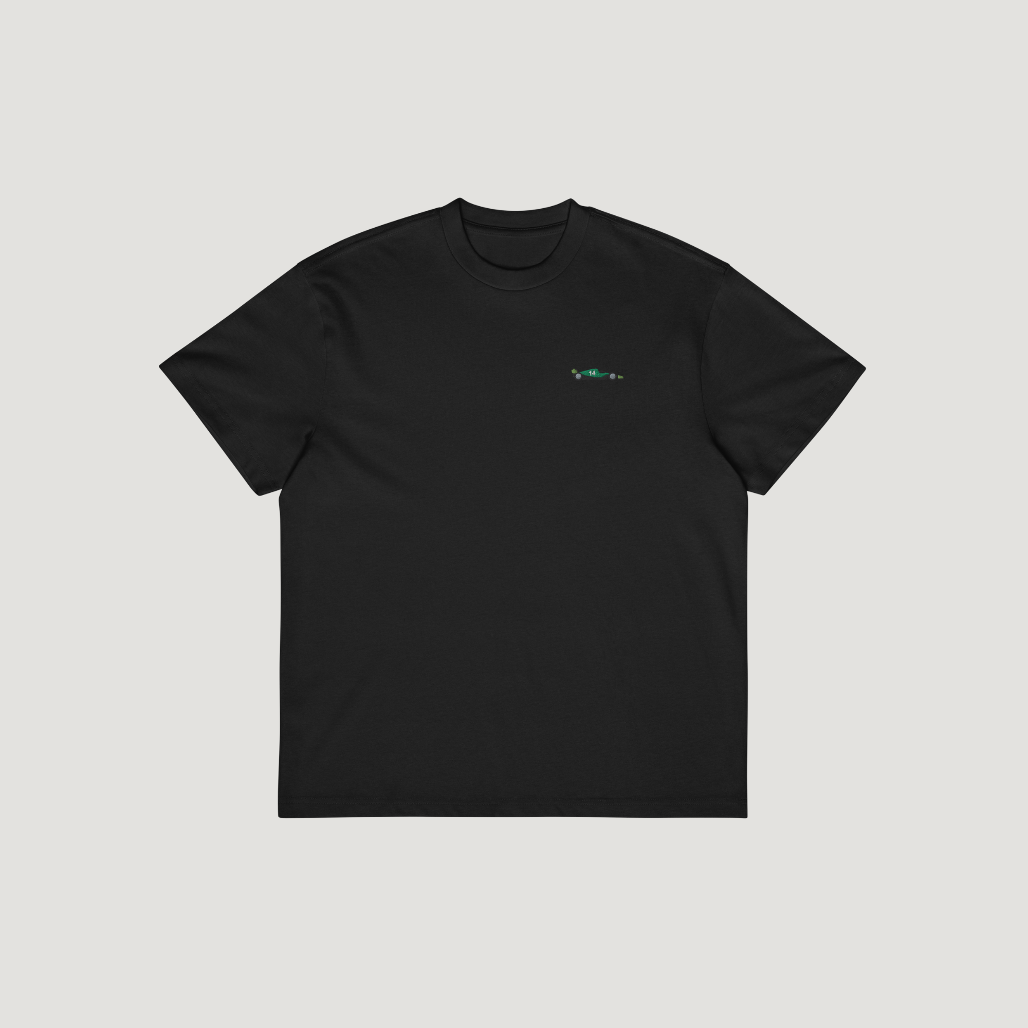 Alonso Embroidered F1 Car T-Shirt - Black