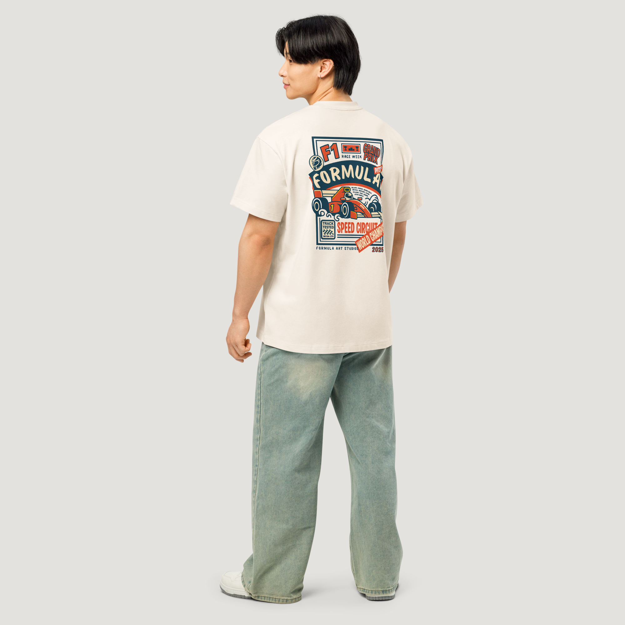 Formula 1 Graphic T-Shirt - Beige