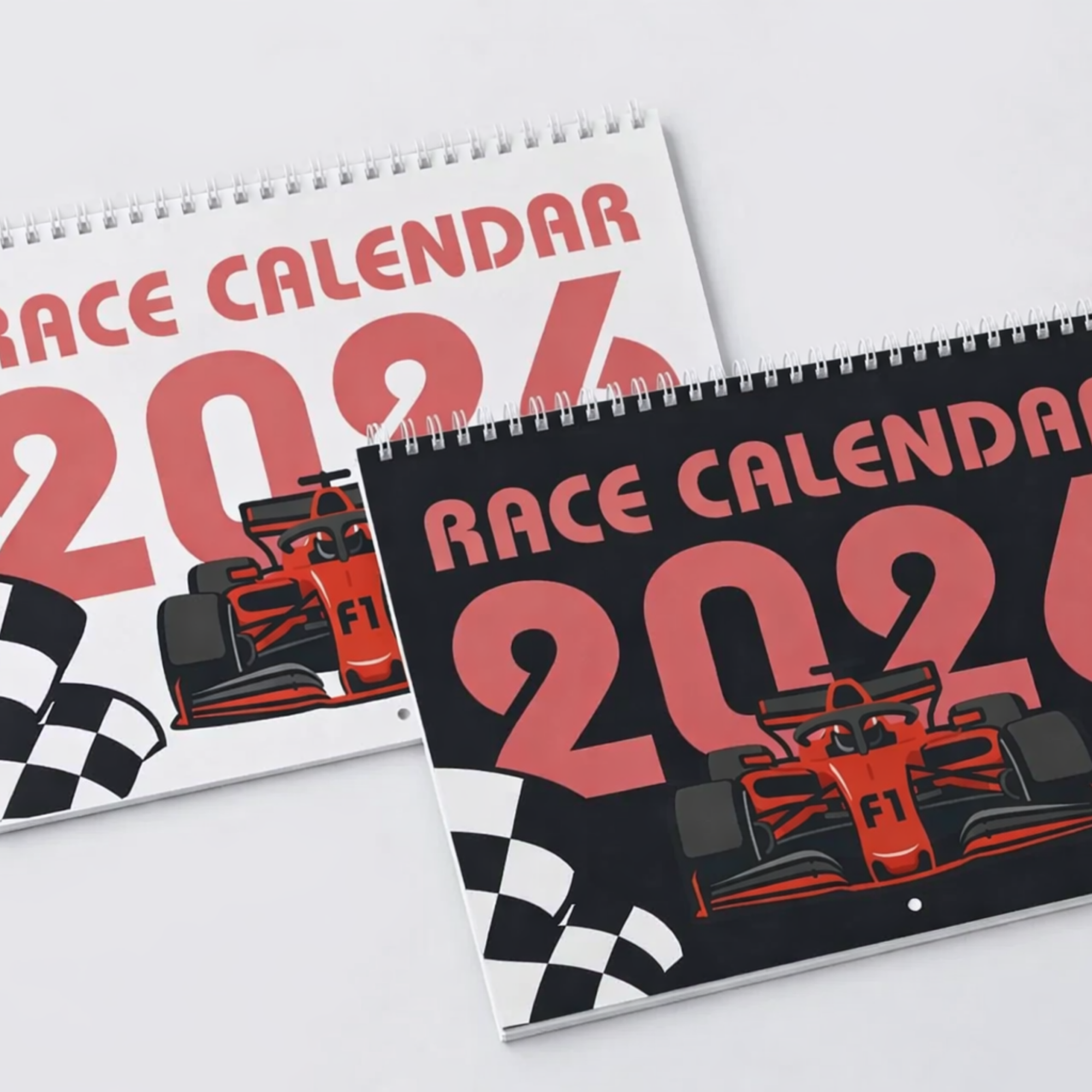 F1 Wall Calendar 2026 - Black