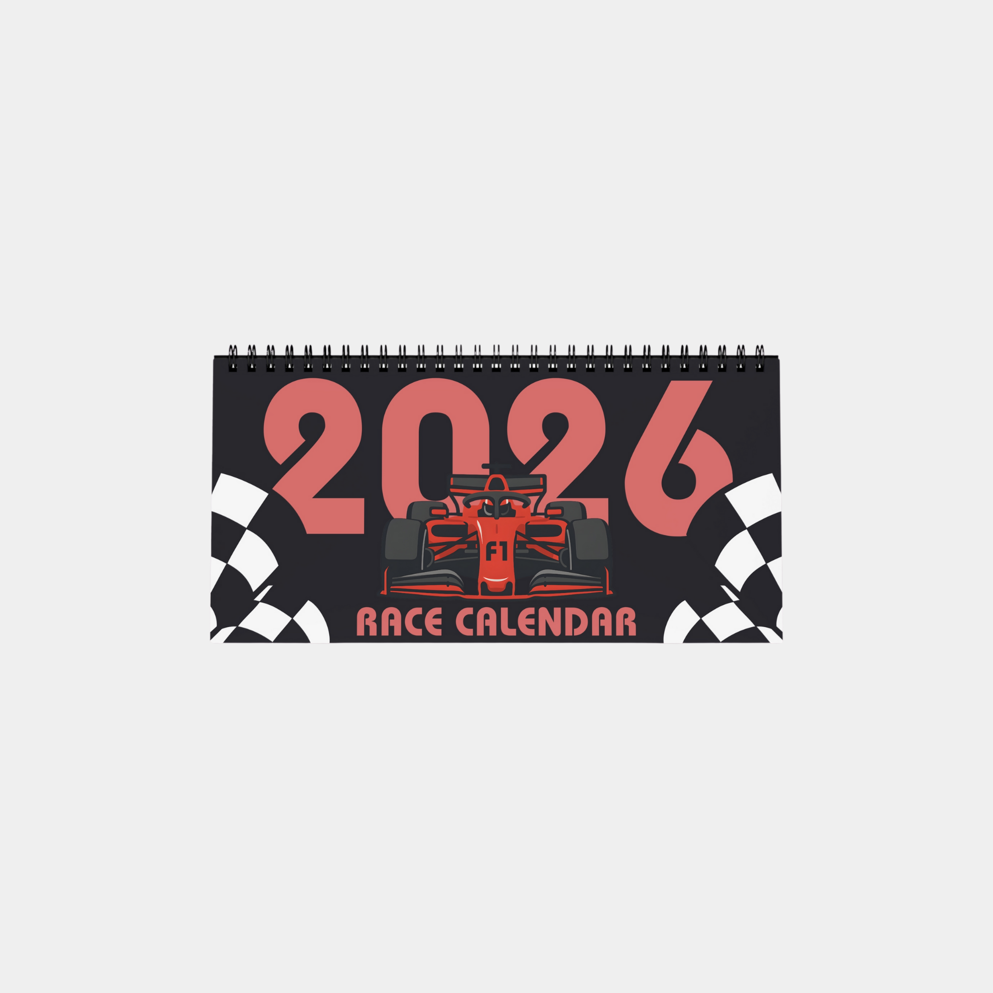 F1 Desk Calendar 2026 - Black