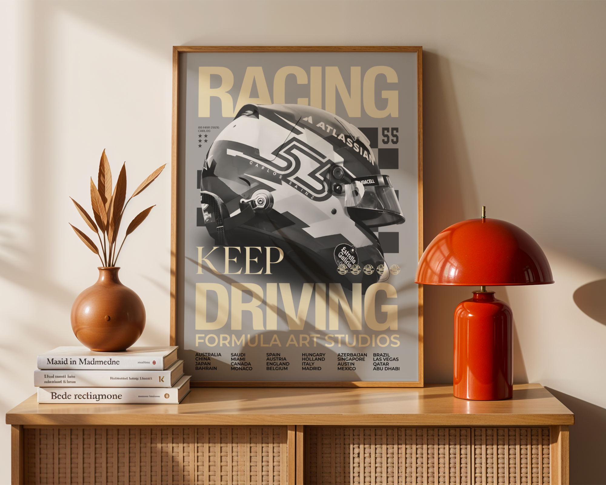 Sainz Magazine Poster - Gray