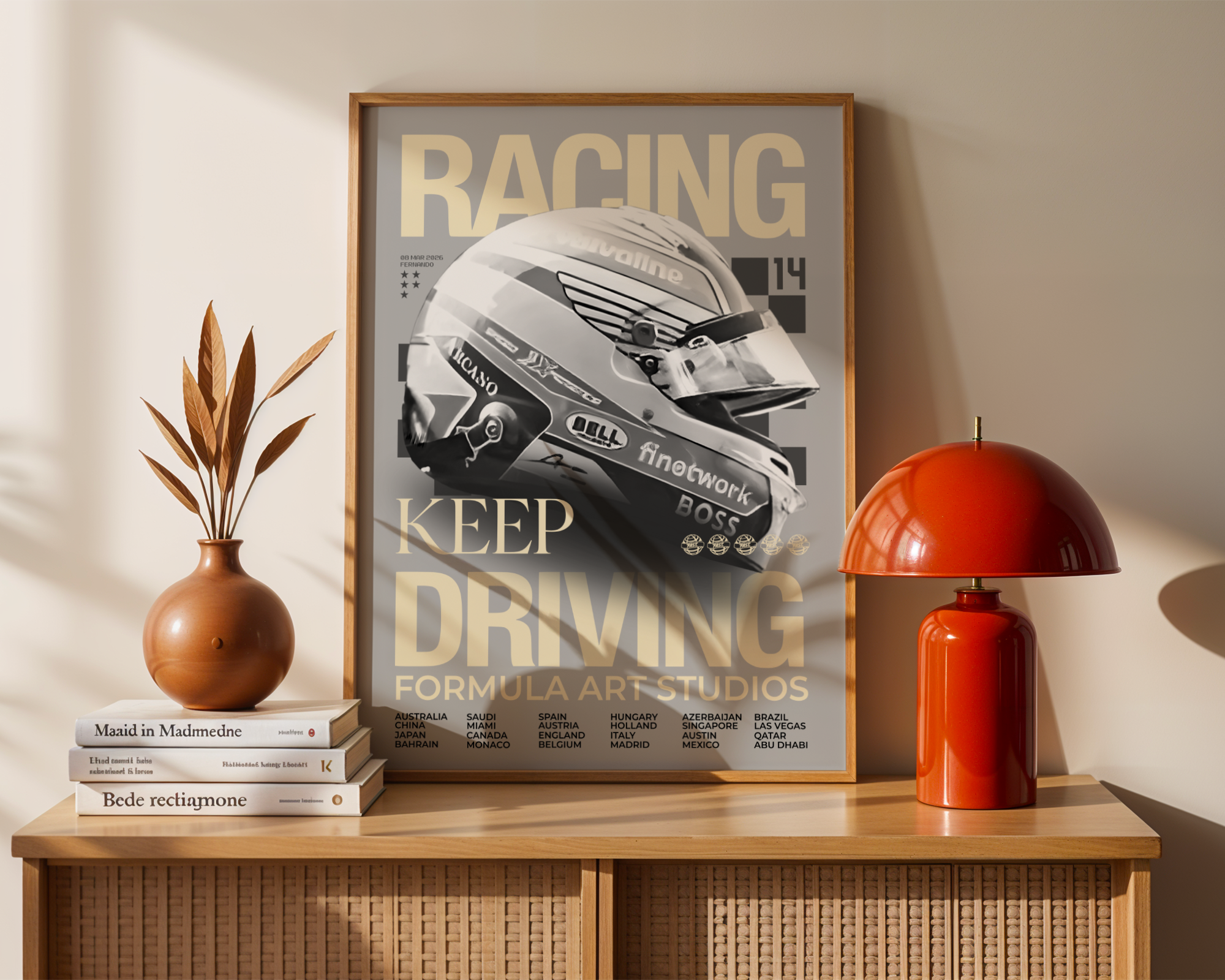 Alonso Magazine Poster - Gray