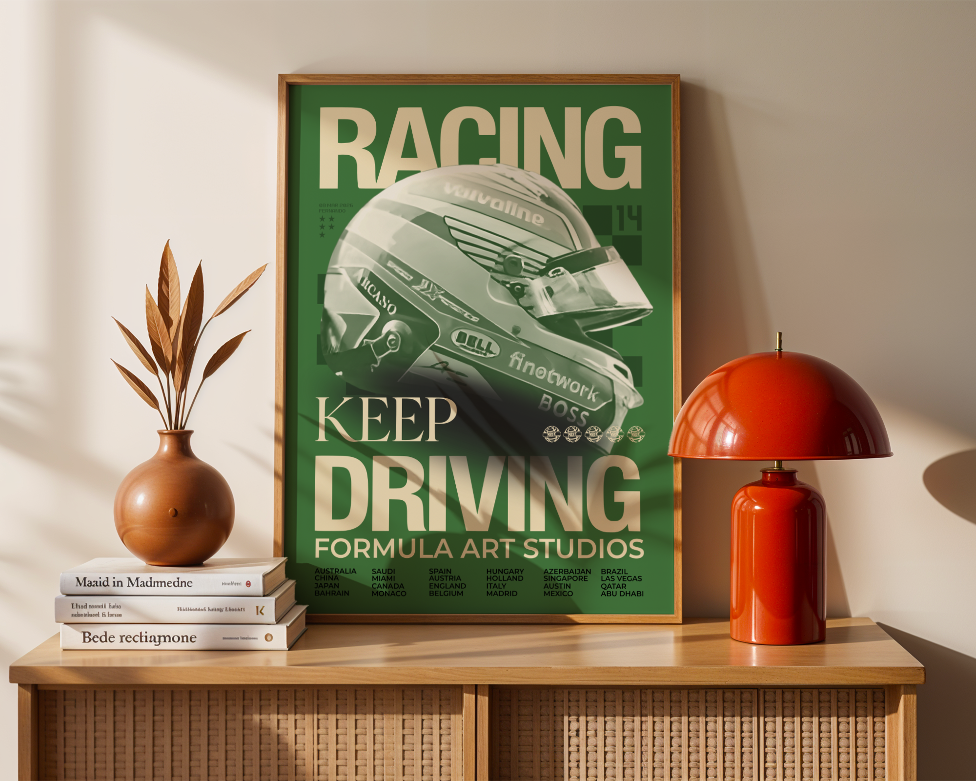 Alonso Magazine Poster - Green