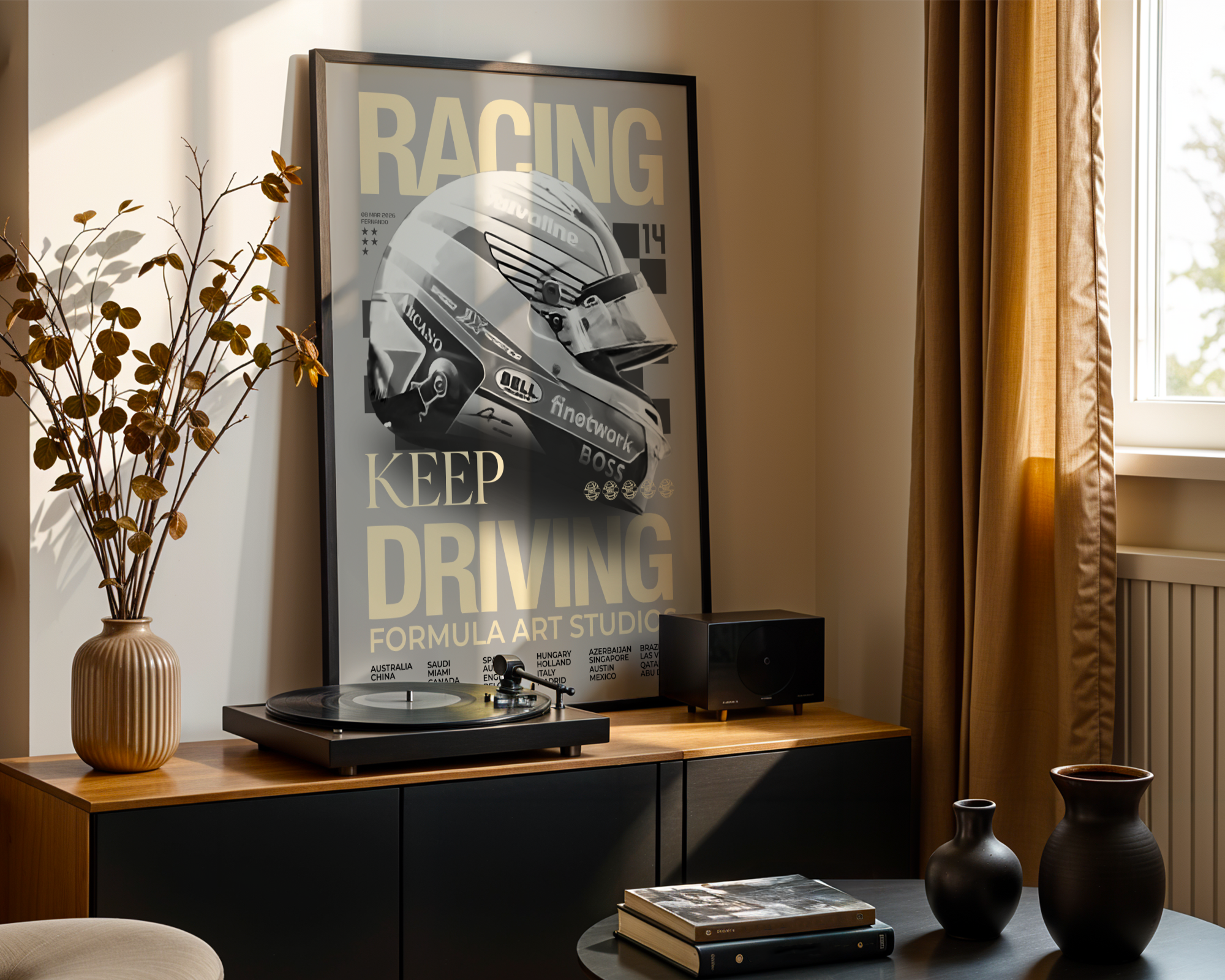 Alonso Magazine Poster - Gray