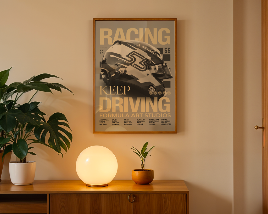 Sainz Magazine Poster - Gray