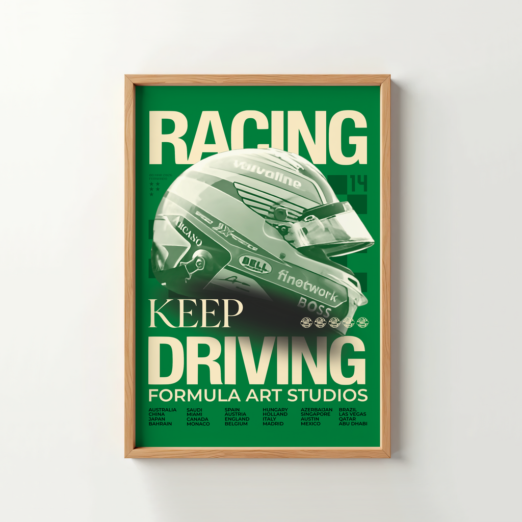 Alonso Magazine Poster - Green