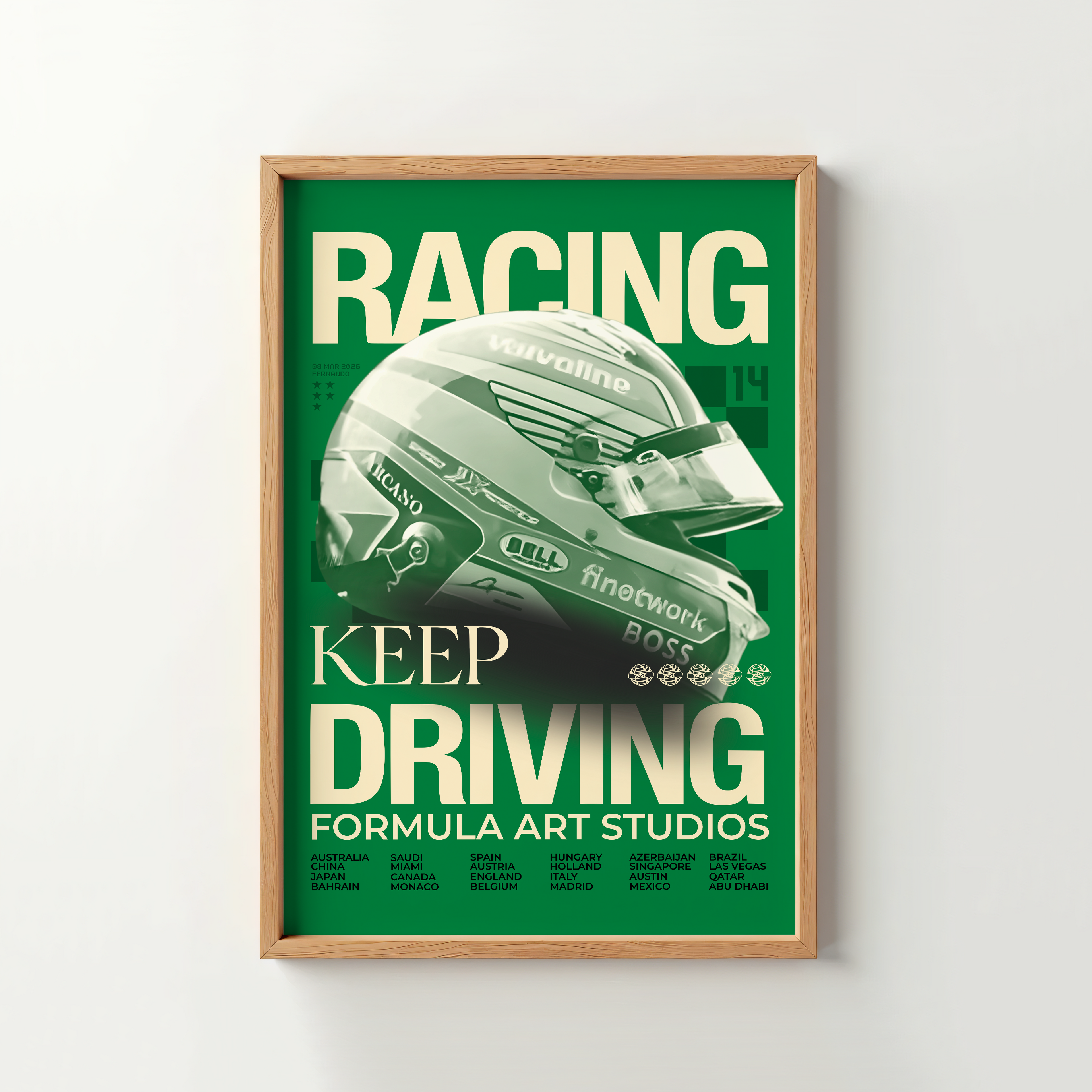 Alonso Magazine Poster - Green