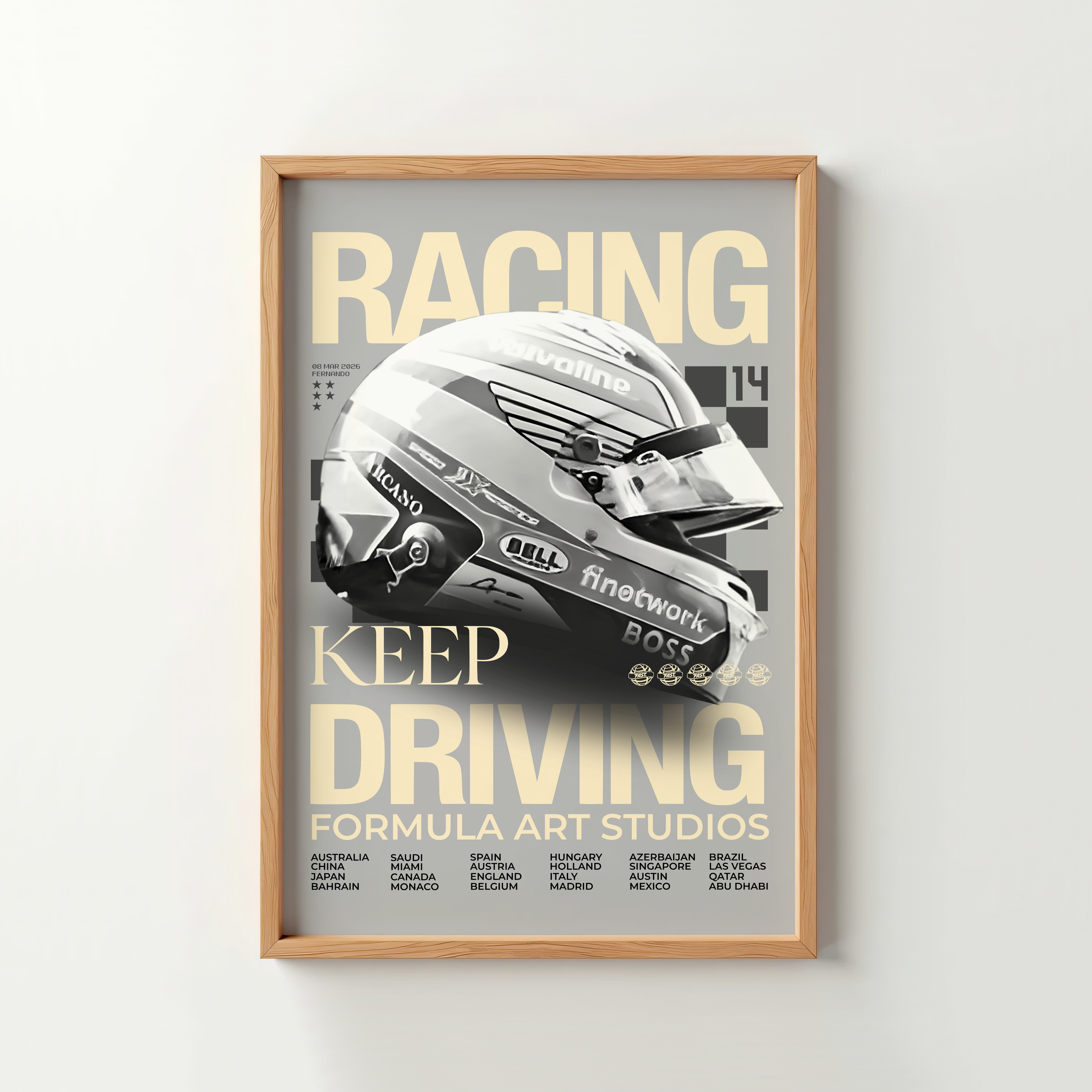 Alonso Magazine Poster - Gray