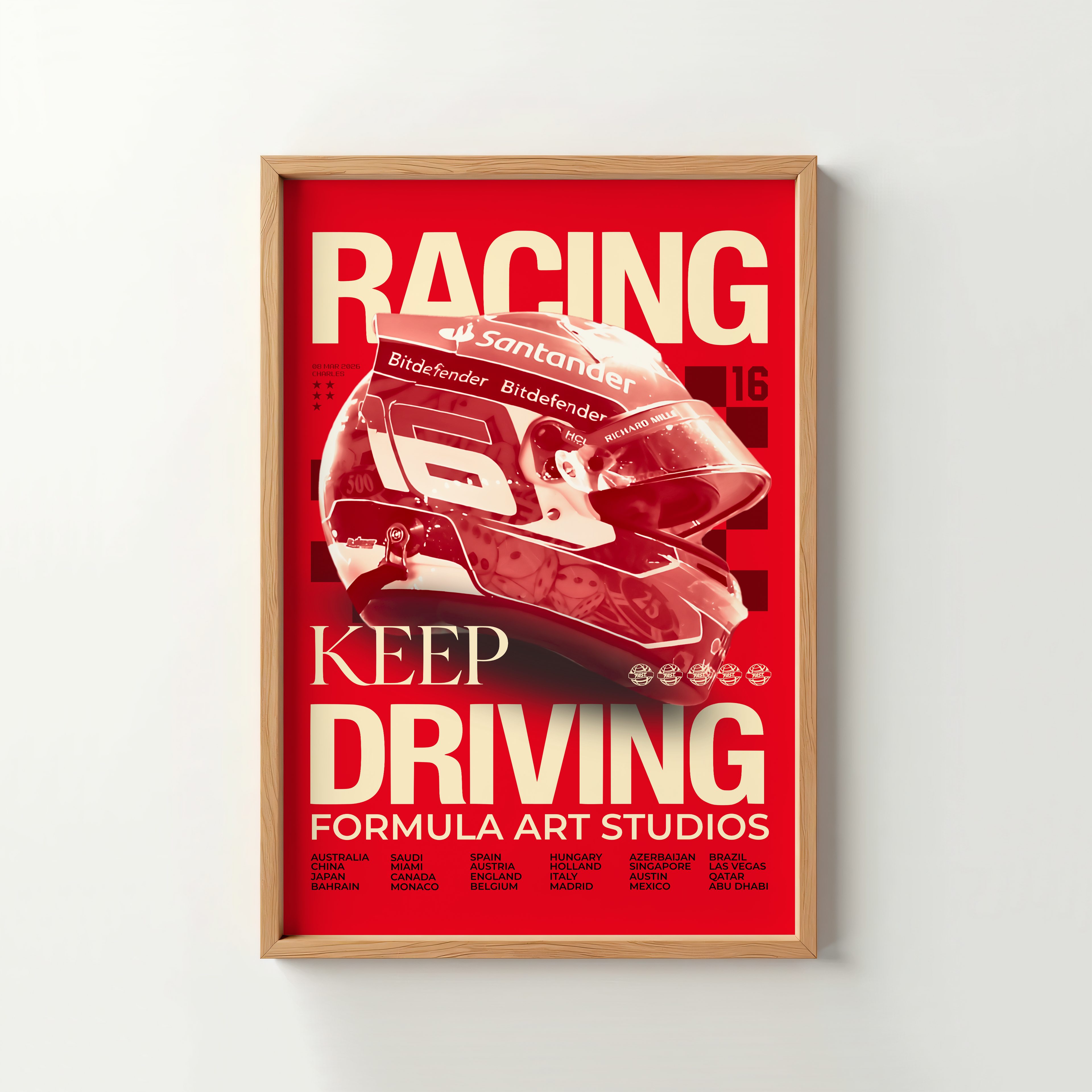 Leclerc Magazine Poster - Red