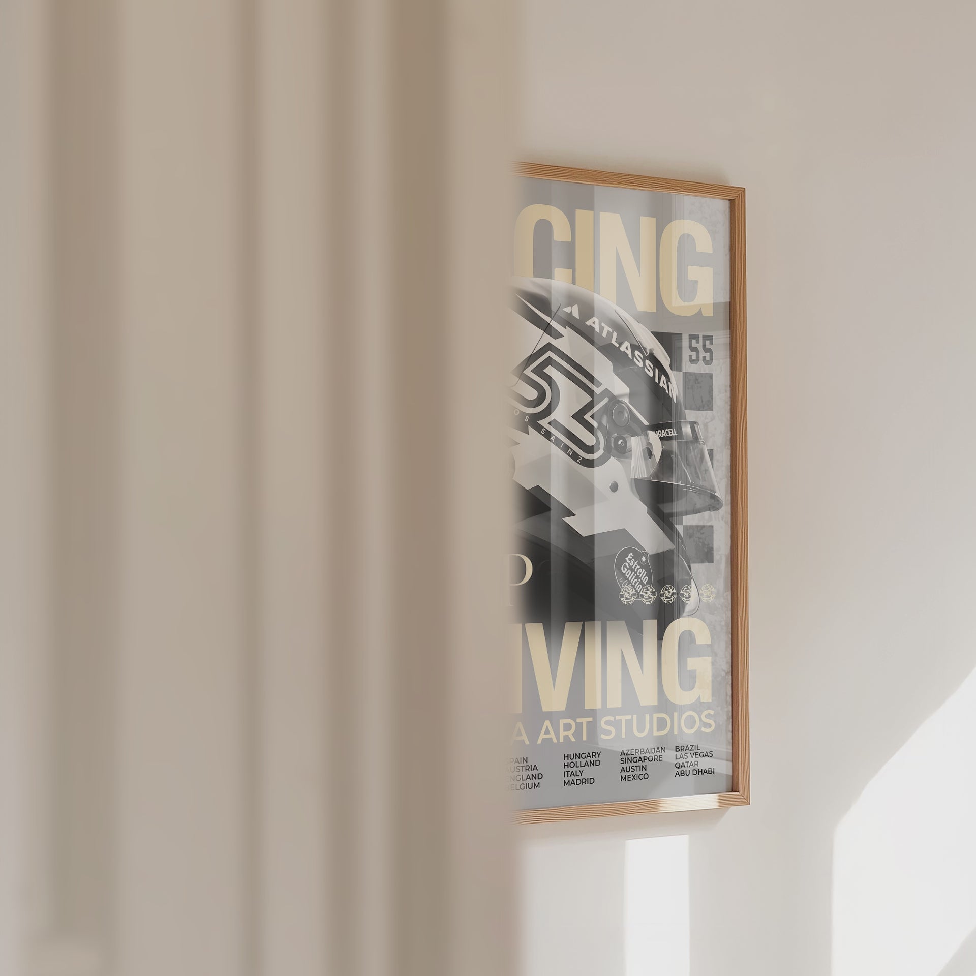 Sainz Magazine Poster - Gray