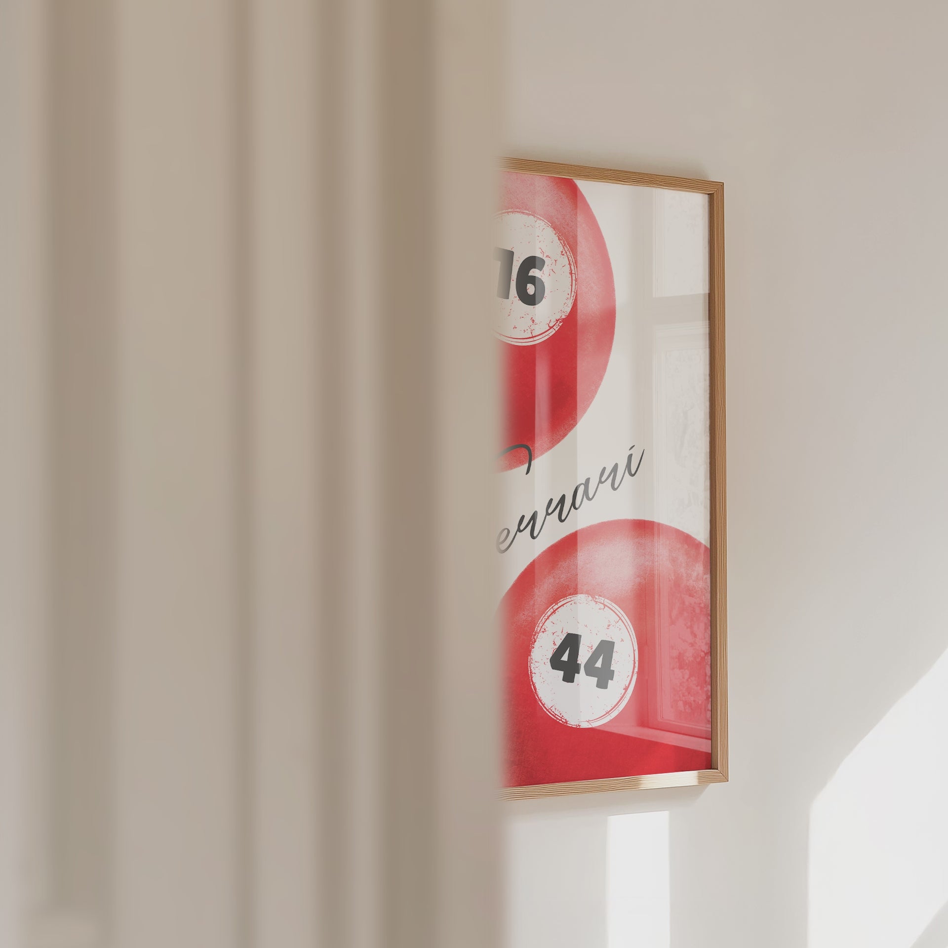 Ferrari 8-Ball Poster